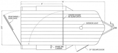 New 2025 Valley Trailers 16' x 6'8" x 6'6" Stock (26816HD) Stock / Stock Combo Trailer