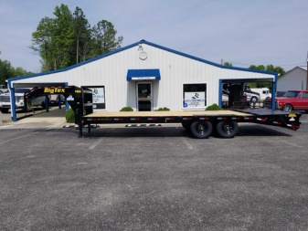 New 2024 Big Tex Trailers 20' Flatbed Gooseneck Trailer w/ 5' Mega Ramps