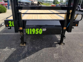 New 2023 Big Tex Trailers 20' Flatbed Gooseneck Trailer w/ 5' Mega Ramps