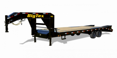 New 2023 Big Tex Trailers 20' Flatbed Gooseneck Trailer w/ 5' Mega Ramps