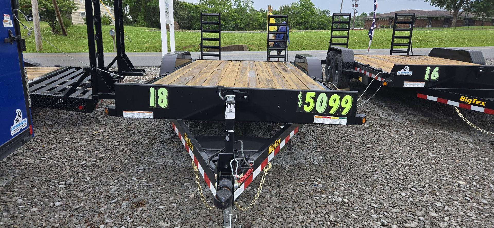 New 2023 Big Tex Trailers 18' Equipment Trailer w/ Knee Ramps