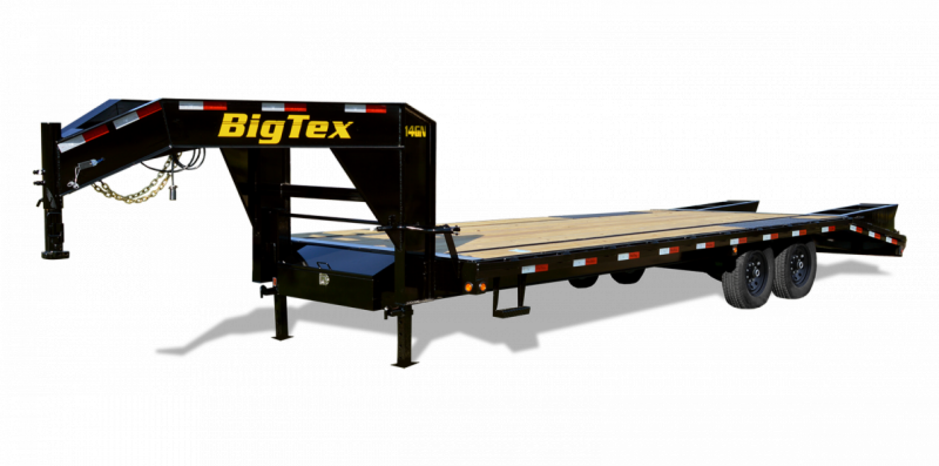 New 2024 Big Tex Trailers 20' Flatbed Gooseneck Trailer w/ 5' Mega Ramps