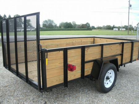 New 2026 AMO 76 x 14 Wood Side with Gate Utility Trailer