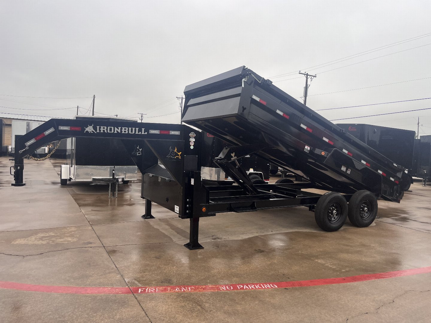 New 2026 IRON BULL DTG 7x16x2 Gooseneck Dump Trailer