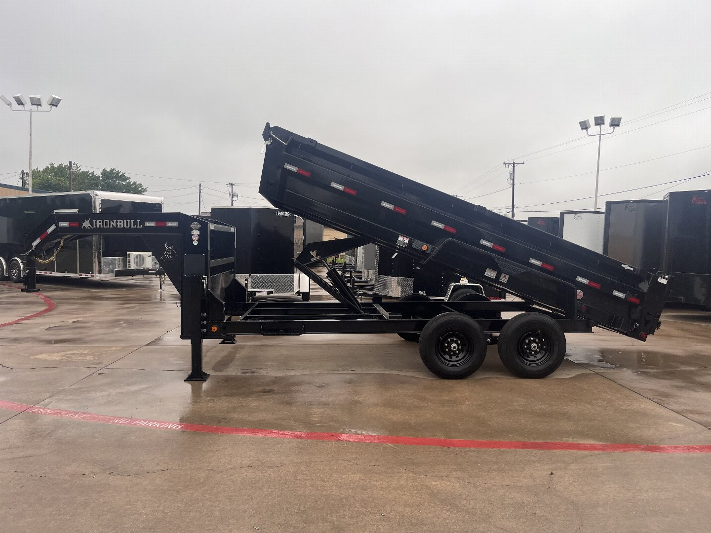 New 2026 IRON BULL DTG 7x16x2 Gooseneck Dump Trailer