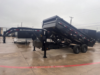 New 2026 IRON BULL DTG 7x16x2 Gooseneck Dump Trailer