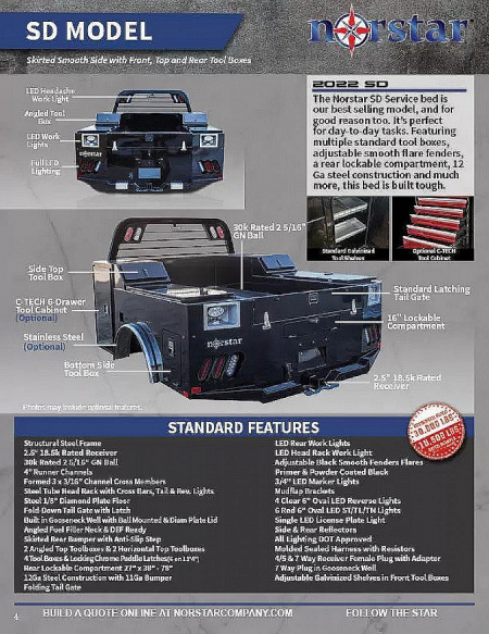 New 2026 NORSTAR SD Bed 90"x112" Truck Bed