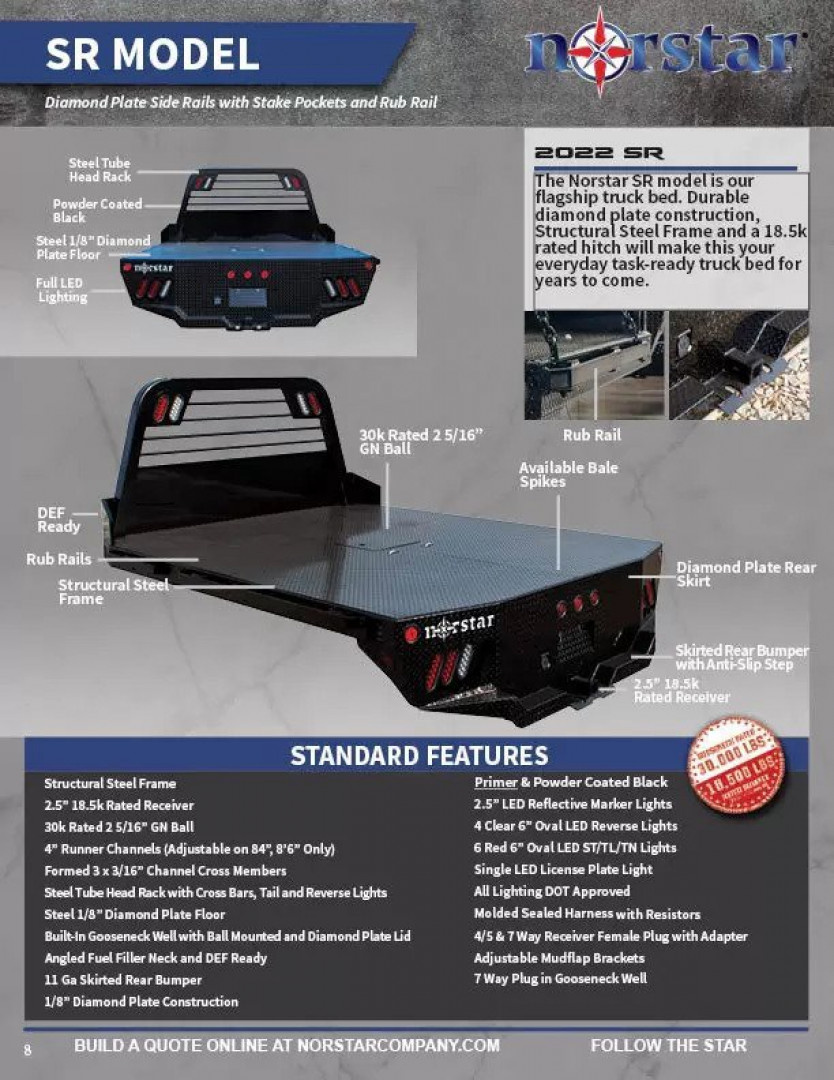 New 2026 NORSTAR SR Non-Skirted Bed 97"x102"