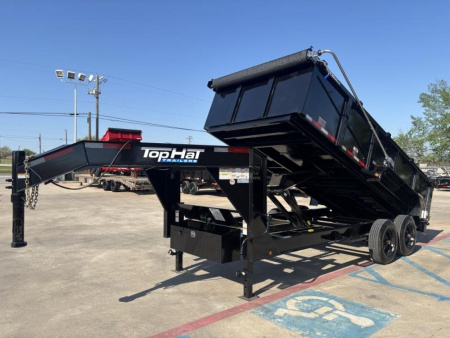 New 2025 Top Hat Trailers 7x16x3 GNDPX 175 Dump Trailer