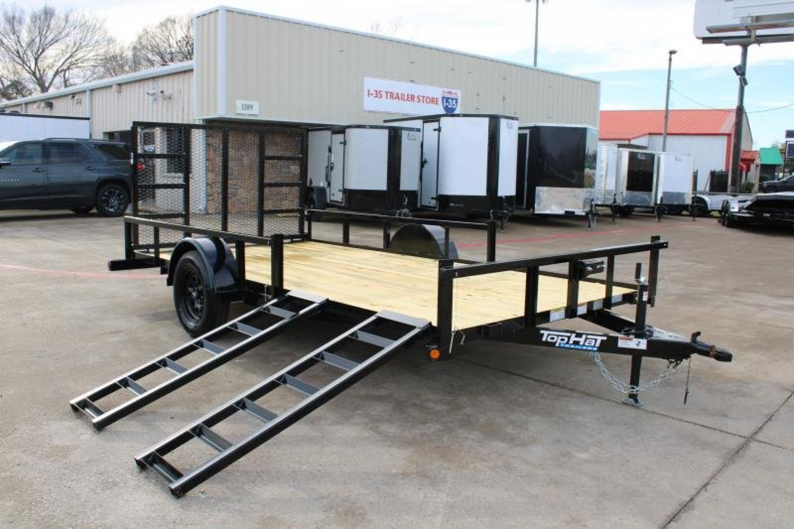 New 2025 Top Hat Trailers 83x14 QH Utility Trailer