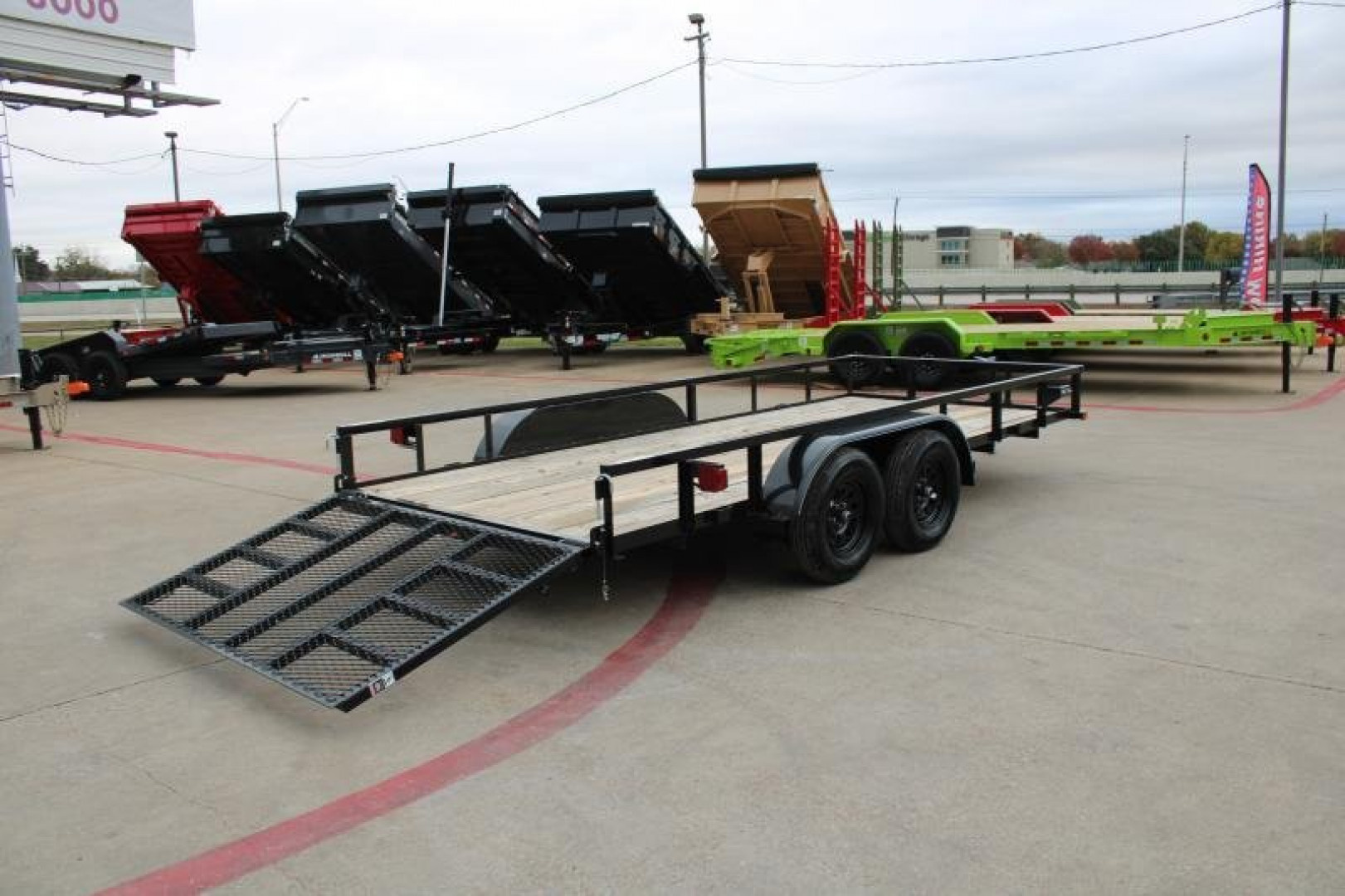 New 2025 Top Hat Trailers 16x77" LDX (No Brakes w Ramp)