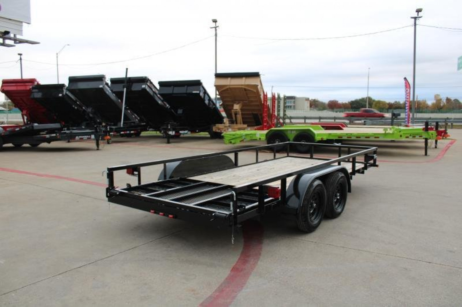 New 2025 Top Hat Trailers 16x77" LDX (No Brakes w Ramp)