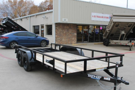 New 2025 Top Hat Trailers 16x77" LDX (No Brakes w Ramp)