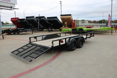 New 2025 Top Hat Trailers 16x77" LDX (No Brakes w Ramp)