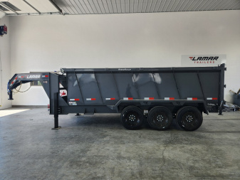 New 2026 Lamar 16' Gooseneck Dump Trailer 21k