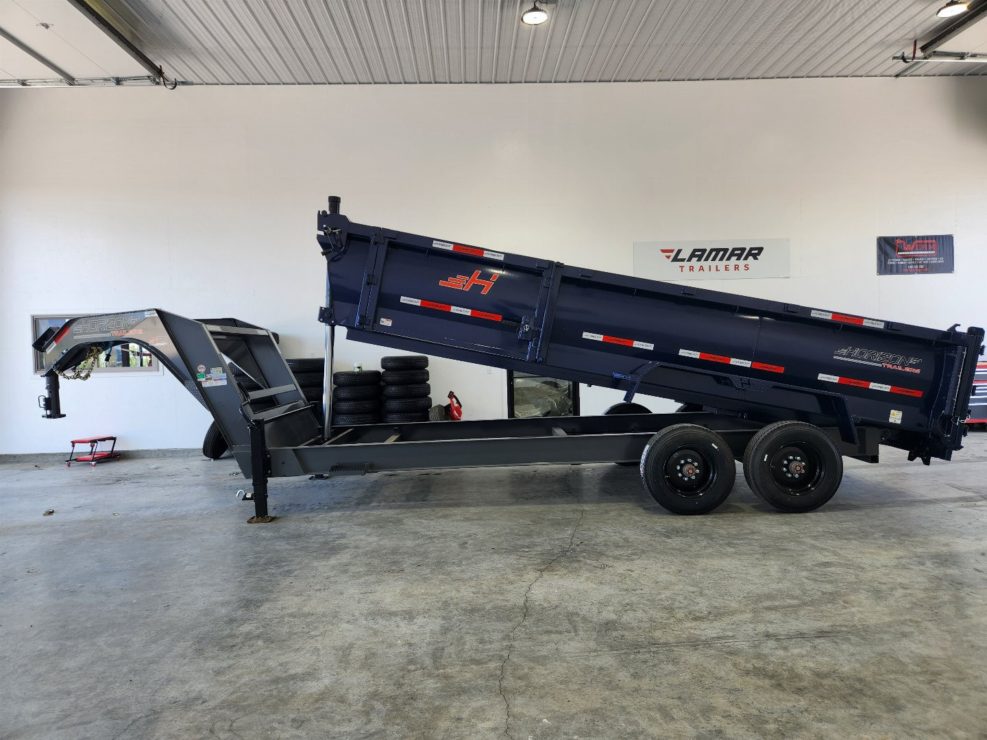 New 2025 Horizon 18' Gooseneck Dump Trailer 20K