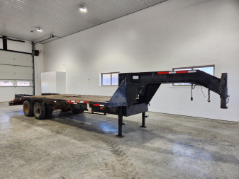 Used 1999 Pake 25' Gooseneck Flatbed Trailer 20K