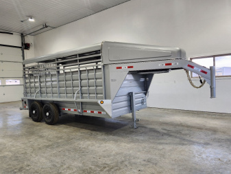 New 2025 GR Gooseneck Stock Trailer 16' Wood Floor 14K