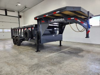 New 2025 Lamar 16' Gooseneck Dump Trailer 16K