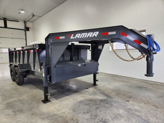 New 2025 Lamar 14'Gooseneck Dump Trailer 14K