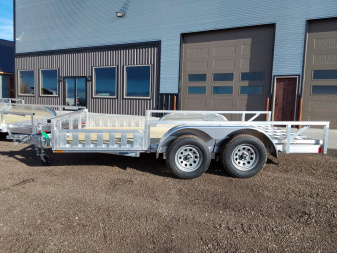 New 2025 Cargo Pro 14' Aluminum Utility Trailer 7K Side Rail Ramps