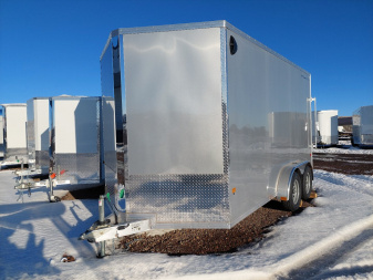 New 2025 Stealth Aluminum Cargo Trailer 7.4 x 14 Ramp