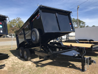 New 2025 Hawke Trailers Low Pro 7x14 w/4' sides Dump Trailer