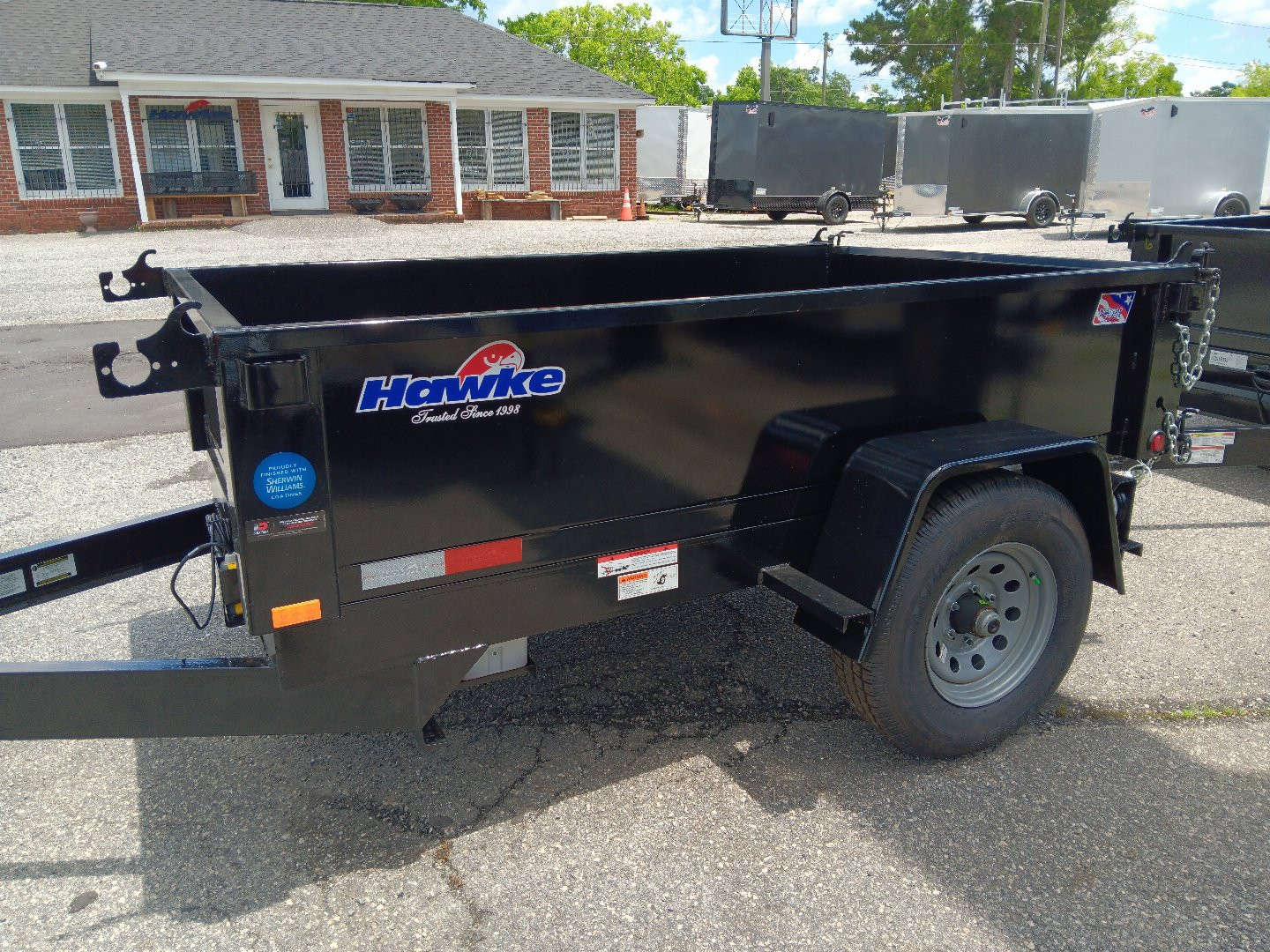 New 2024 Hawke Trailers Cardinal 5X8SA 5K Low Profile Dump Trailer