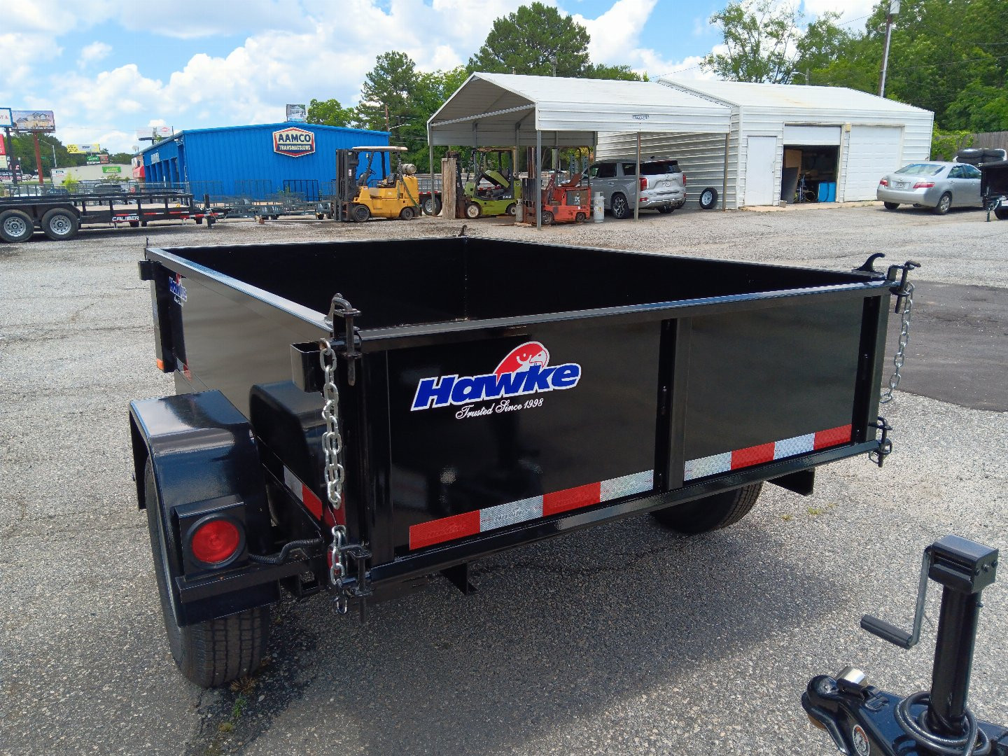 New 2024 Hawke Trailers Cardinal 5X8SA 5K Low Profile Dump Trailer