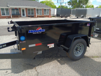 New 2024 Hawke Trailers Cardinal 5X8SA 5K Low Profile Dump Trailer
