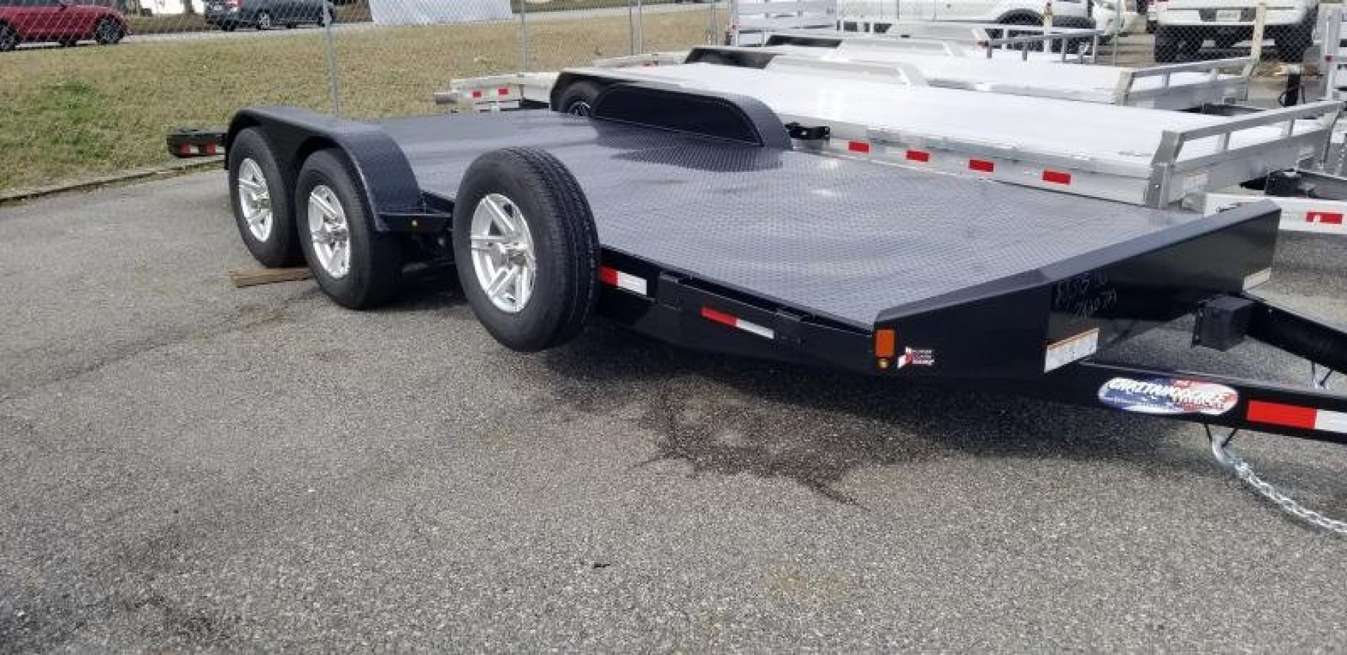 New 2022 Sure-Trac 7X20TA (16+4) Steel Deck Car Hauler Trailer  10K
