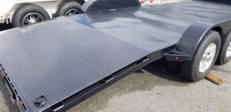 New 2022 Sure-Trac 7X20TA (16+4) Steel Deck Car Hauler Trailer  10K