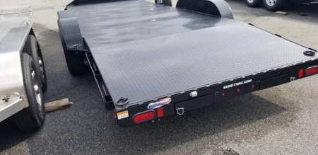 New 2022 Sure-Trac 7X20TA (16+4) Steel Deck Car Hauler Trailer  10K