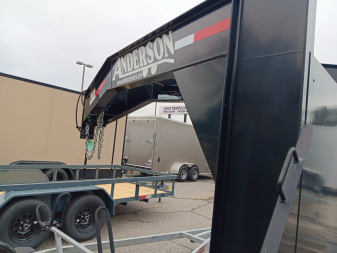 New 2022 Anderson Manufacturing 8.5X25 10 Ton Gooseneck Workhorse Series Equipment Trailer