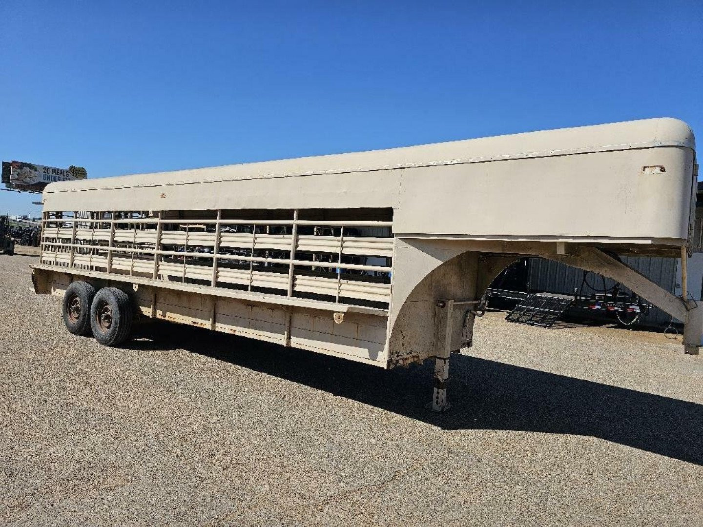 Used 1970 Hano 6'X24' Stock / Stock Combo Trailer