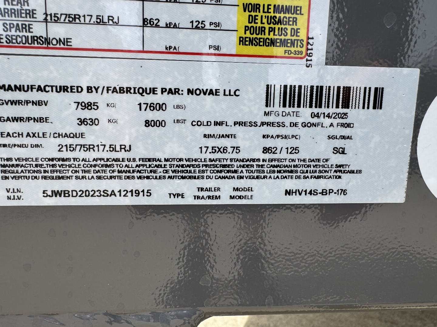 New 2025 Midsota HV-14 17.6k Dump Trailer