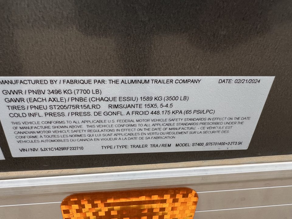 New 2024 ATC ST400 7.5x14 Enclosed Cargo Trailer