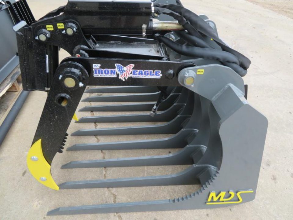 New 2026 MDS 77 Iron Eagle Skid Steer Grapple Bucket Attachment