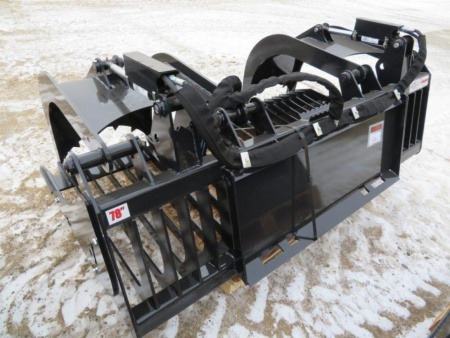 New 2026 Jenkins Iron and Steel 78 Skid Steer Grapple Rock Bucket Attachment