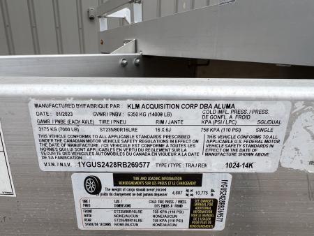 New 2024 Aluma 24' Aluminum 14K Equipment Trailer