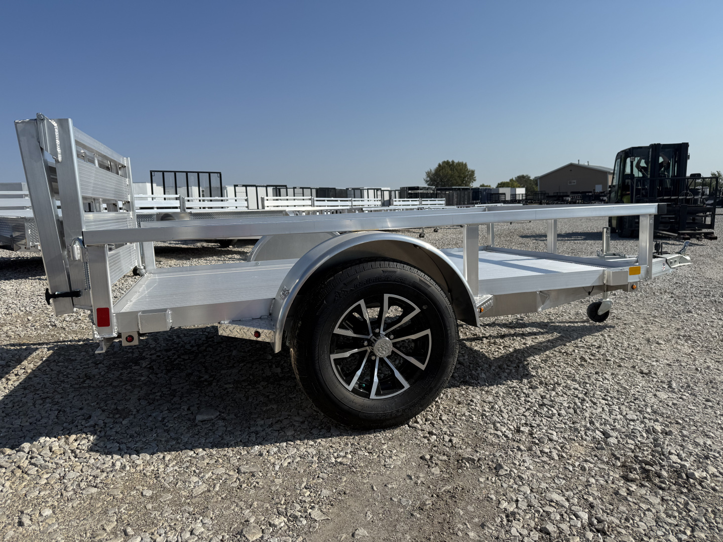New 2026 H&H Aluminum 60”x8’ 3k Rail Side Utility Trailer