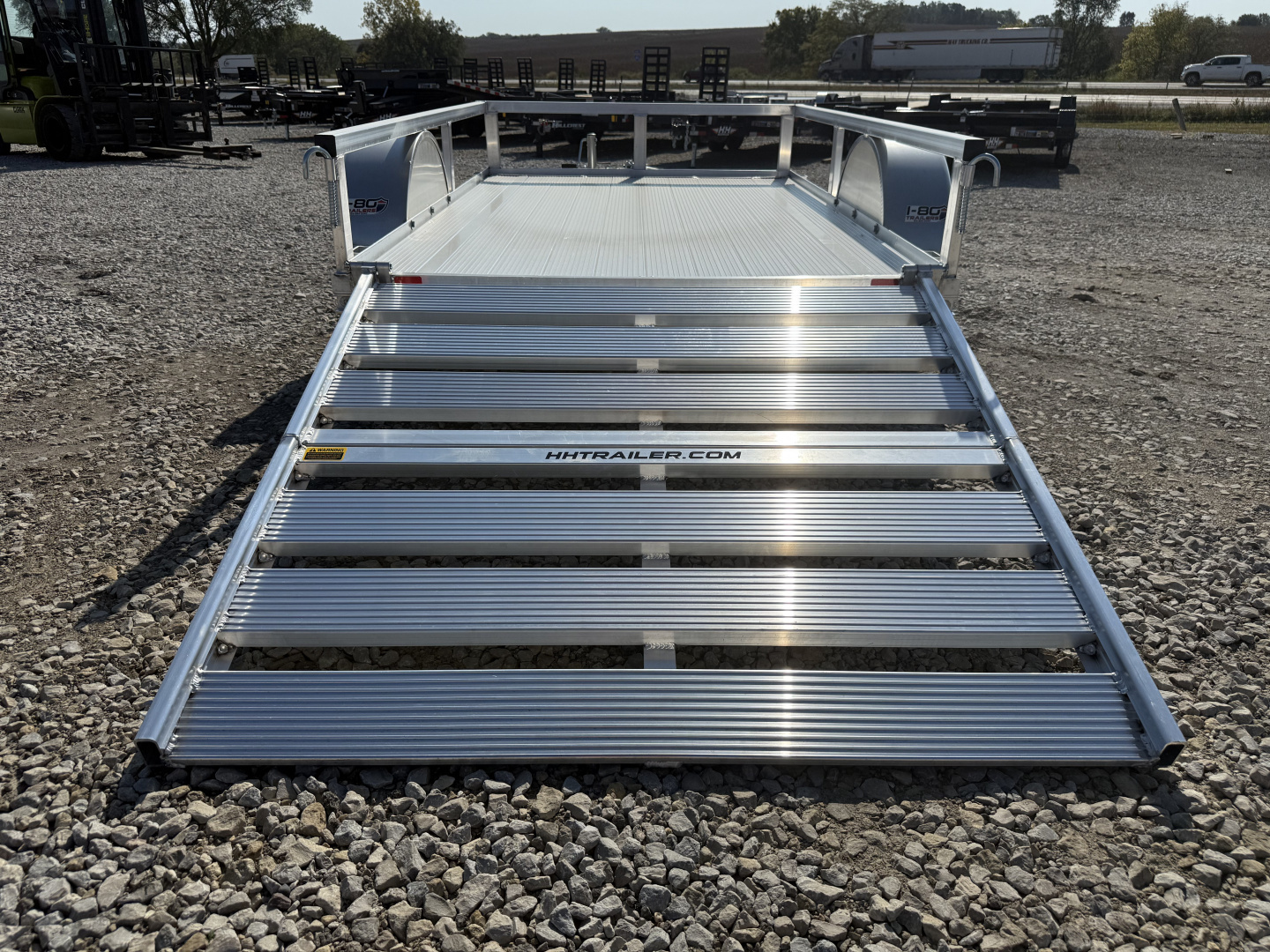 New 2026 H&H Aluminum 60”x8’ 3k Rail Side Utility Trailer