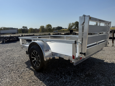 New 2026 H&H Aluminum 60”x8’ 3k Rail Side Utility Trailer