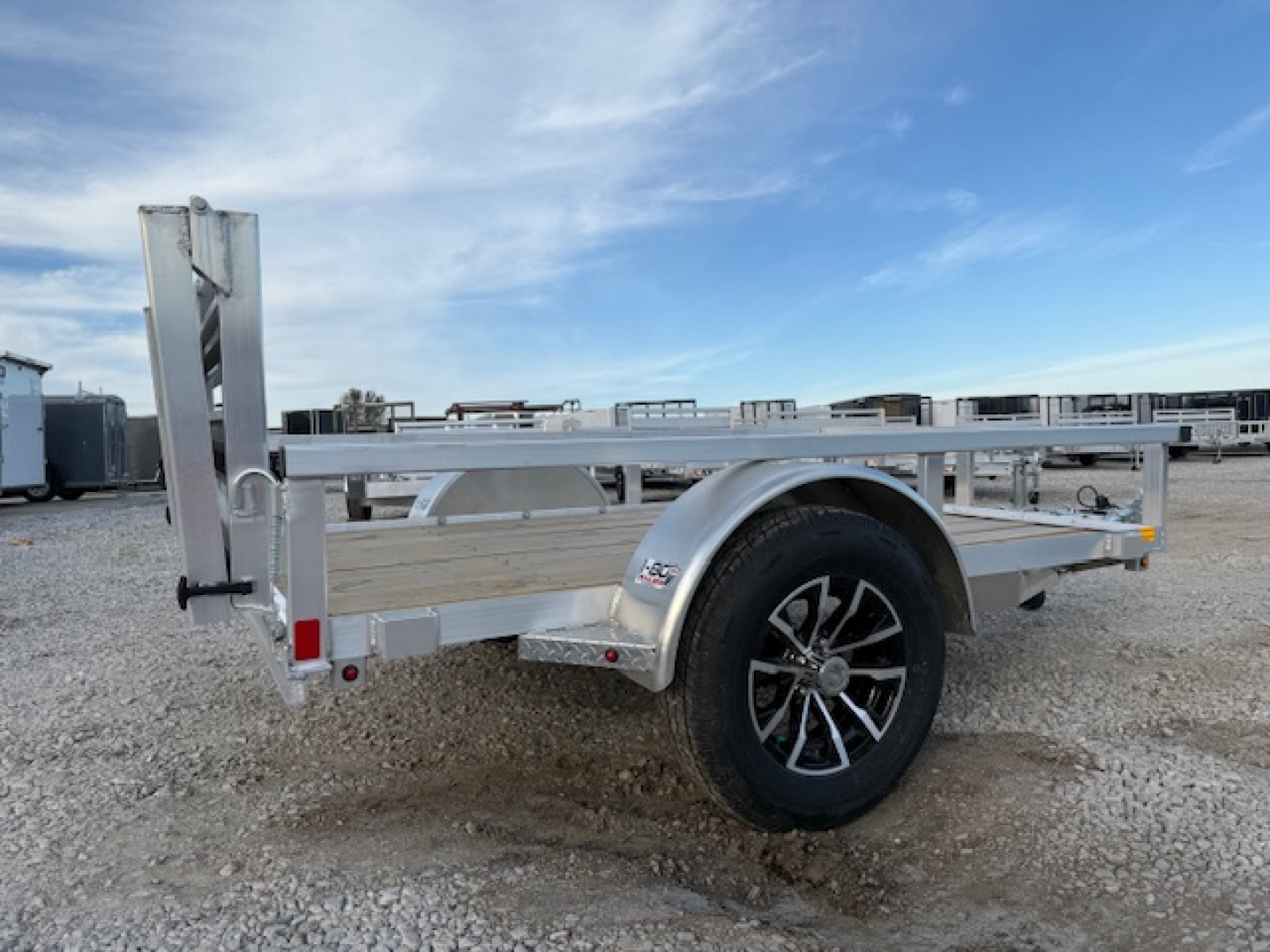 New 2026 H&H Aluminum 60”x8’ 3k Rail Side Utility Trailer