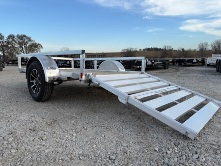 New 2026 H&H Aluminum 60”x8’ 3k Rail Side Utility Trailer