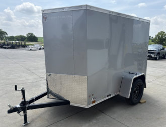 New 2025 Cross 5'x8' 3k Beta Series Flat Top V-Nose Enclosed Cargo Trailer