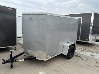 New 2025 Cross 5'x8' 3k Beta Series Flat Top V-Nose Enclosed Cargo Trailer