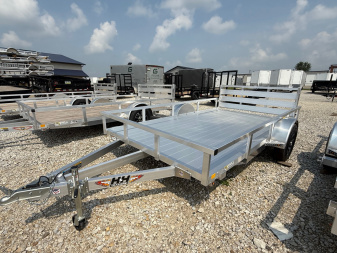 New 2025 H&H Aluminum 82 x12' 3k Rail Side Utility Trailer