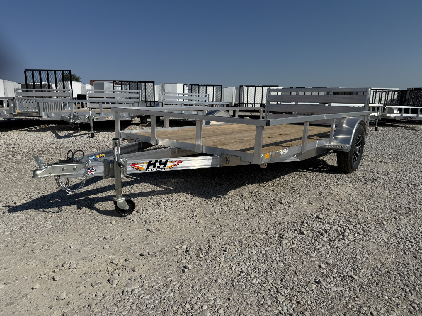 New 2026 H&H Aluminum 82"x12' 3k Utility Trailer