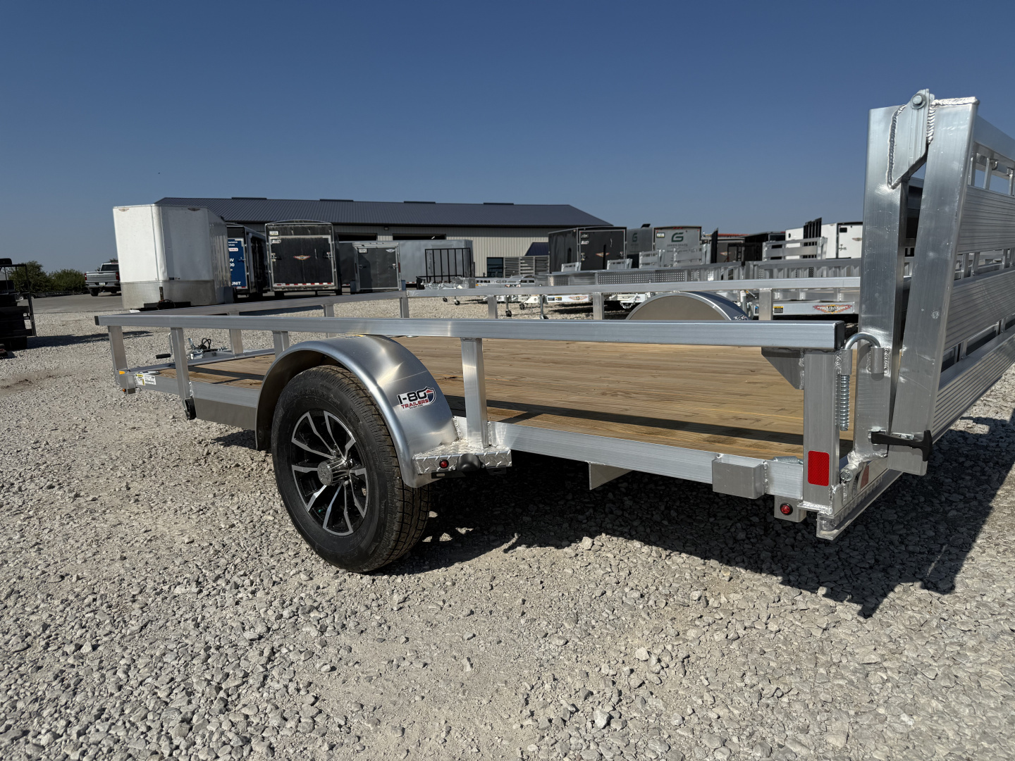New 2026 H&H Aluminum 82"x12' 3k Utility Trailer
